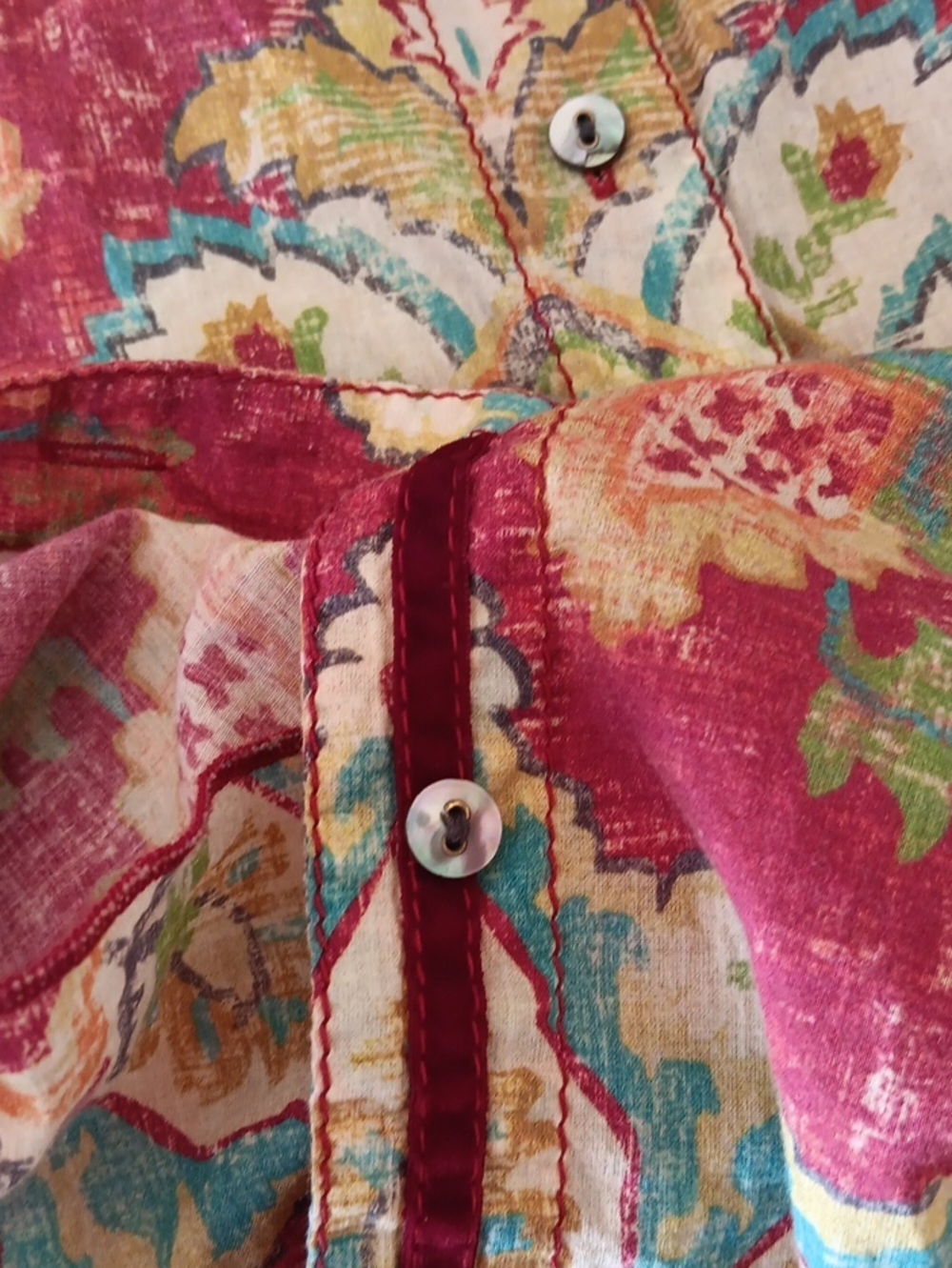 Cino Sundance Flying Peacock Shirt. Boho. Coadral Cowgirl. - Picture 11 of 12